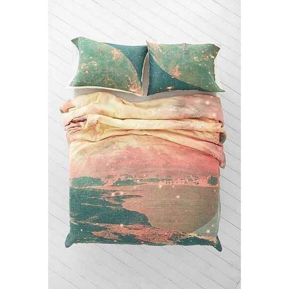 New Tim Green For DENY Mooncrooner Duvet Cover - Urban Outfitters sz queen - Picture 1 of 5